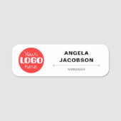 Modern Custom Logo Medewerker Magnetisch Naamplaatje (Voorkant)
