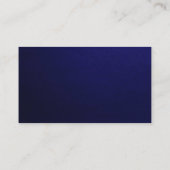 Modern custom logo minimalist midnight blue visitekaartje (Achterkant)