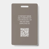 Modern Custom Logo Photo Employee Staff Name Badge (Achterkant)