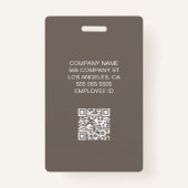 Modern Custom Logo Photo Employee Staff Name Badge (Achterkant)