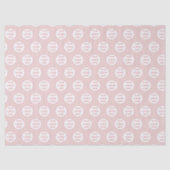 Modern Custom Logo Pink Business Tissuepapier (Voorkant)