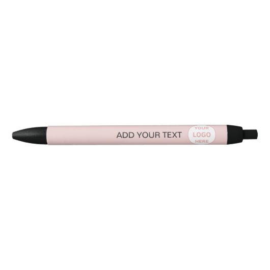 Modern Custom Logo Pink Business Zwarte Inkt Pen (Voorkant)