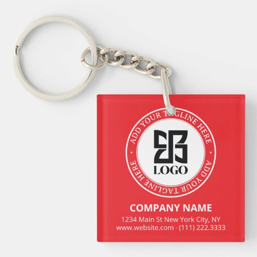 Modern Custom Logo QR Code Business Promotional Sleutelhanger (Voorkant)