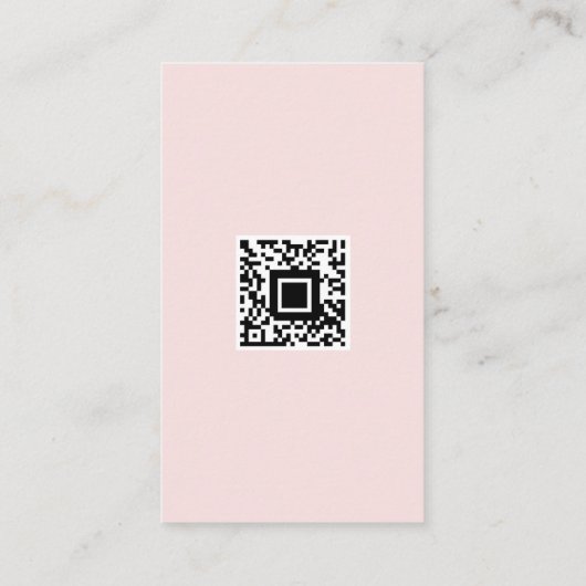 Modern Custom Logo Social Media Iconen Roze Visitekaartje (Achterkant)