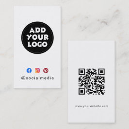 Modern Custom logo Social Media QR code website Visitekaartje