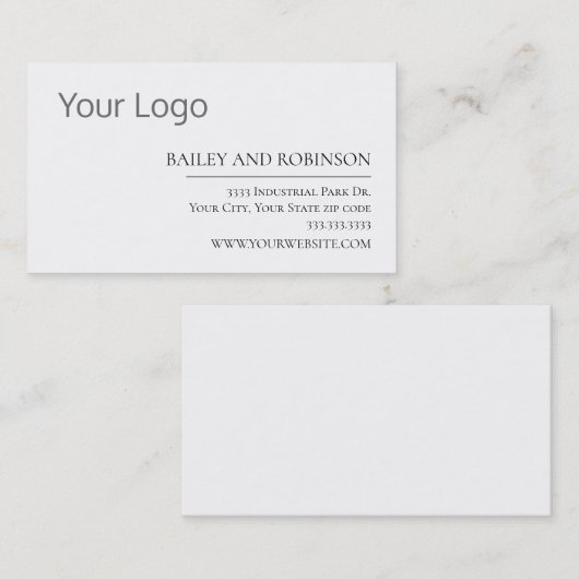 Modern Custom Logo Visitekaartje (Voorkant / Achterkant)