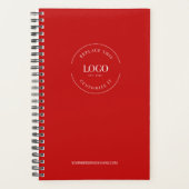 Modern Custom Logo website rood Branded Planner (Voorkant)