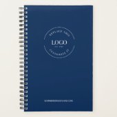 Modern Custom Logo website Royal blue Branded Planner (Voorkant)