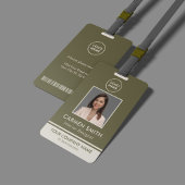 Modern Custom Luxe Olijfgroen met logo Badge