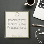 Modern Custom Luxe Olijfgroen Notitieblok