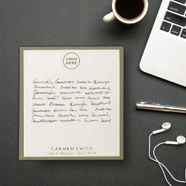 Modern Custom Luxe Olijfgroen Notitieblok