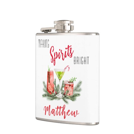 Modern Custom Making Spirits Bright Holiday Heupfles (Links)