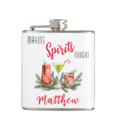 Modern Custom Making Spirits Bright Holiday Heupfles (Voorkant)