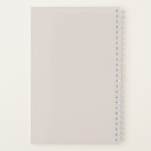 Modern Custom Monogram Initialen Naam Licht Beige Notitieboek (Achterkant)