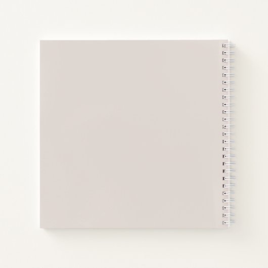 Modern Custom Monogram Initialen Naam Licht Beige Notitieboek (Achterkant)