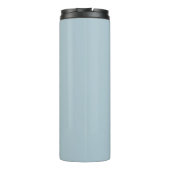 Modern Custom Monogram Initialen Naam Pastel Blauw Thermosbeker (Achterkant)