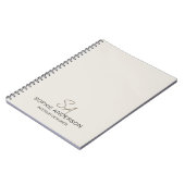 Modern Custom Monogram Professioneel Bedrijf Notitieboek (Linkerzijde)