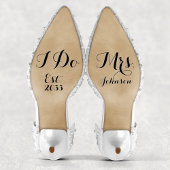 Modern Custom Mrs I Do Bride Wedding Shoes Decal Sticker