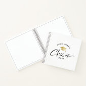 Modern Custom Name Afstuderen Trendy Script Gold N Notitieboek (Binnen)