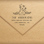 Modern Custom Name Family Return Address Rubberstempel