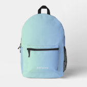Modern Custom Name Gradient Backpack - Cool Soccer Bedrukte Rugzak (Voorkant)