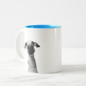 Modern Custom Pet Photo | Meeko Tweekleurige Koffiemok (Voorkant links)