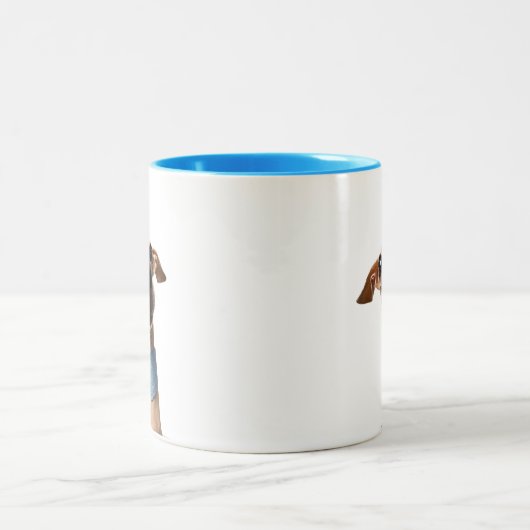 Modern Custom Pet Photo | Meeko Tweekleurige Koffiemok (Center)