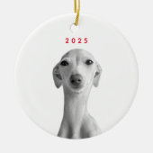 Modern Custom Pet Portrait  Keramisch Ornament (Voorkant)