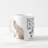Modern Custom Photo Best Dog Mam Koffiemok (Voorkant links)