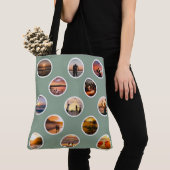 Modern Custom Photo Collage Polka Dot Canvas tas (Dichtbij)