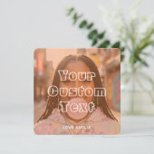 Modern Custom Photo Collage Text Cute Retro Orange Feestdagenkaart (Staand voorkant)