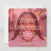 Modern Custom Photo Collage Text Cute Retro Red Feestdagenkaart (Voorkant)