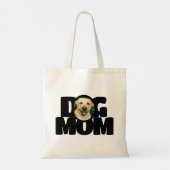 Modern Custom Photo Dog Mam Typografie Tote Bag (Achterkant)