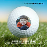 Modern Custom Photo Golf Balls Golfballen<br><div class="desc">Verrassend je favoriete Golfer en Golf Lover met deze superschattige foto-aangepaste golfballen en bijbehorende golfballen. Pas deze golfballen aan met je favoriete foto, perfect voor de golfvader of golfmoeder voor vaders dag, moederdag, kerst en verjaardagen! COPYRIGHT © 2020 Judy Burrows, Black Dog Art - Alle rechten voorbehouden. Modern Custom Photo...</div>