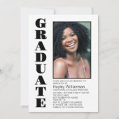 Modern Custom Photo Graduation Party Kaart (Voorkant)