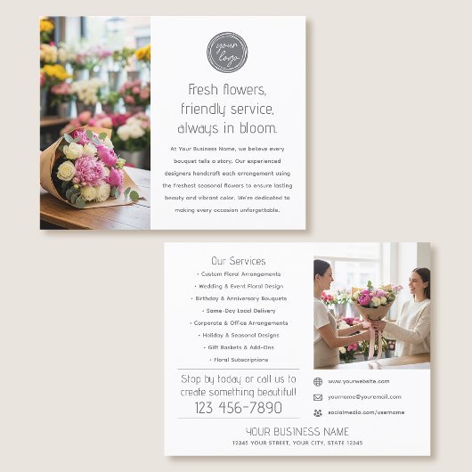 Modern Custom Photo Logo Business Marketing Flyer
