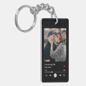 Modern Custom Photo Matching Couple's Song Sleutelhanger (Voorkant Links)