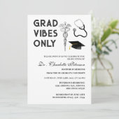 Modern Custom Photo Medical Doctor Afstuderen Kaart (Staand voorkant)