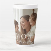 Modern Custom Photo MOM Large Latte Mug Mok (Voorkant)