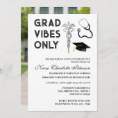 Modern Custom Photo Nurse Graduation Party Kaart (Voorkant / Achterkant)