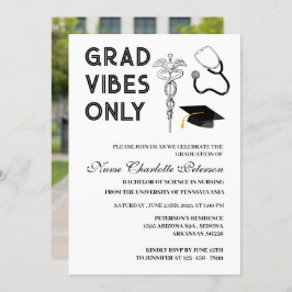 Modern Custom Photo Nurse Graduation Party Kaart