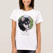 Modern Custom Photo Paint Brushstroke Pet Dog T-shirt (Voorkant)
