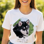 Modern Custom Photo Paint Brushstroke Pet Dog T-shirt