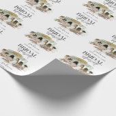 Modern Custom Photo Vrijgezellenfeest Wit Cadeaupapier (Hoek)