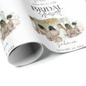 Modern Custom Photo Vrijgezellenfeest Wit Cadeaupapier (Rol Hoek)