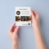 Modern Custom Photos Logo QR Code Business Flyer (Hand)