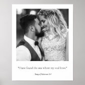 Modern Custom Quote Foto bruiloft Jubileum Poster (Voorkant)