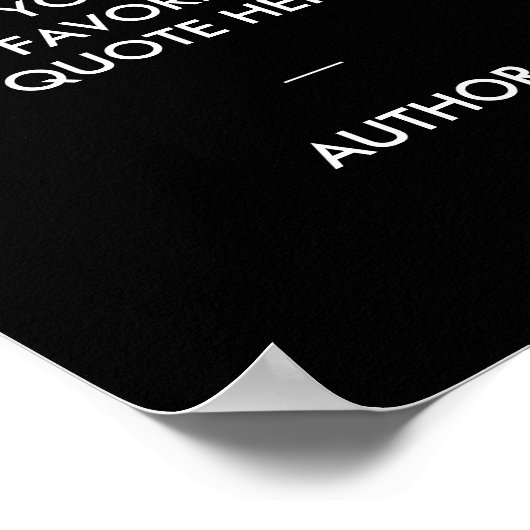 Modern Custom Quote Poster (Hoek)