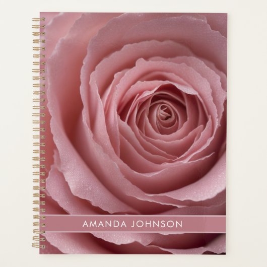 Modern Custom roze roos Stijlvolle trendy Planner (Voorkant)