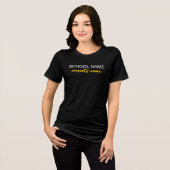 Modern Custom School Team Mascot Spirit Gift Tri-Blend Shirt (Voorkant volledig)